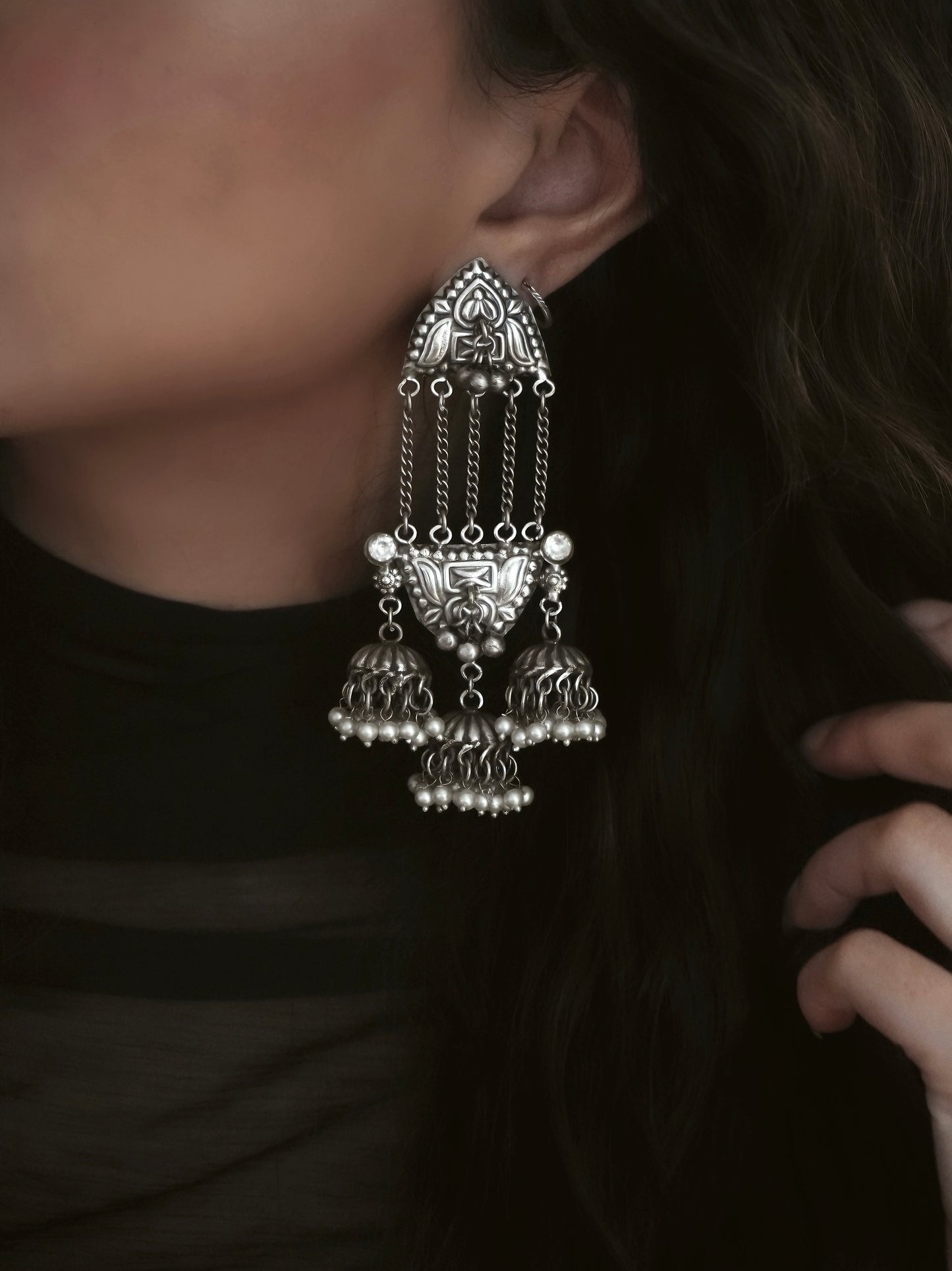 Manali Oxidised Earrings