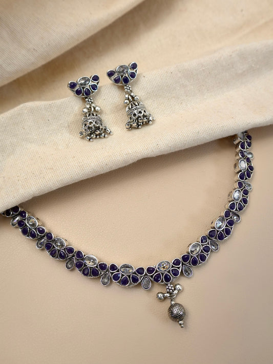 Swati Oxidised Necklace Set