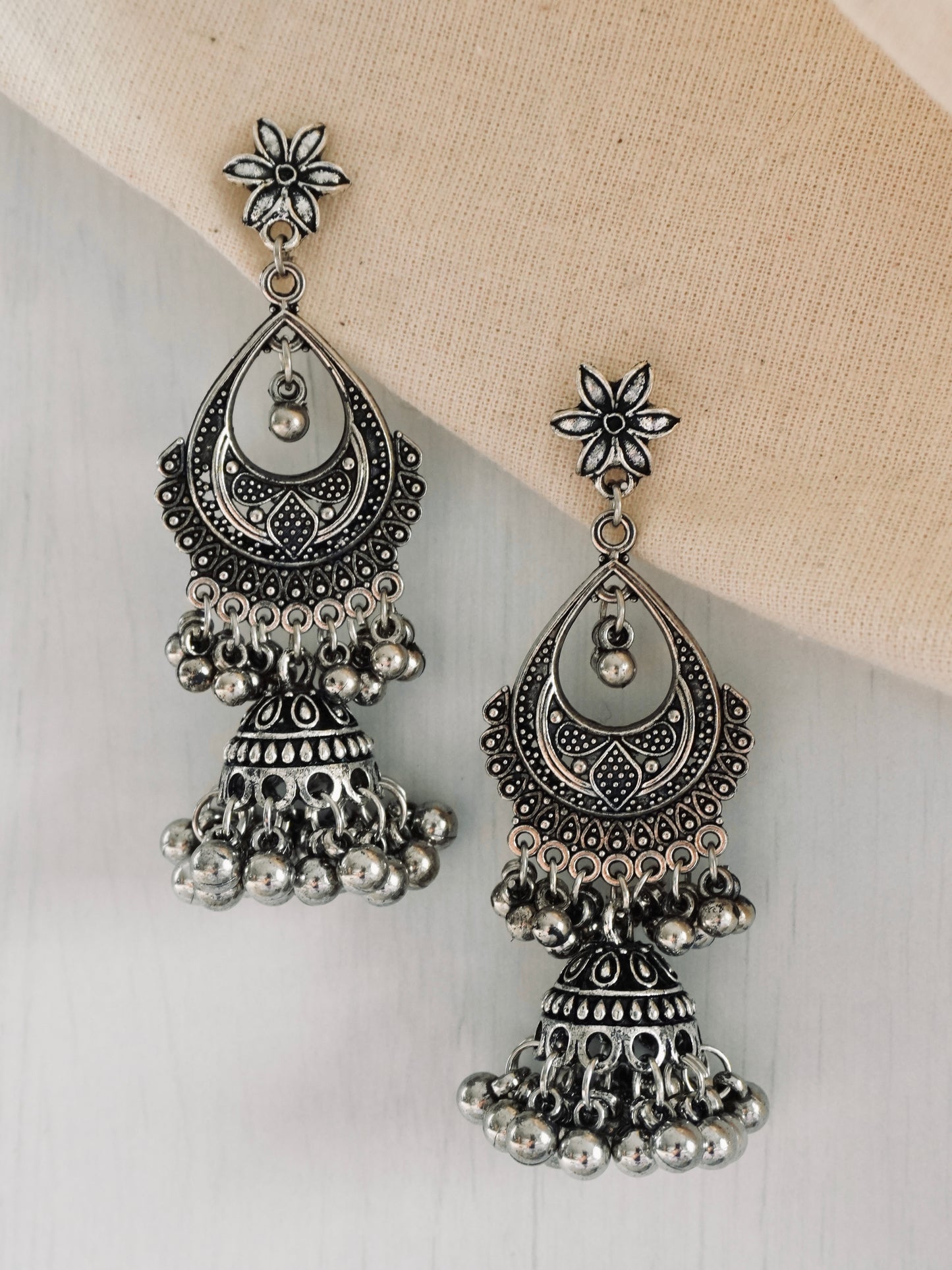 Sana Oxidised Earrings