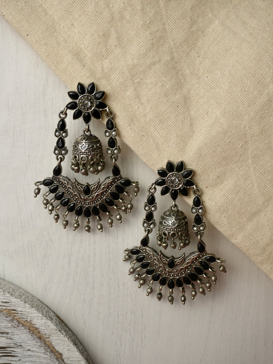 Yahvi Oxidised Earrings