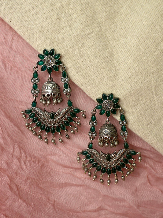 Yahvi Oxidised Earrings