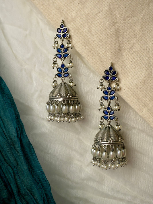Neelam Oxidised Earrings