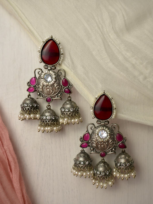 Sakshi Oxidised Earrings