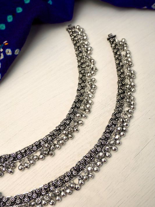 Reva Oxidised Ghungroo Payal