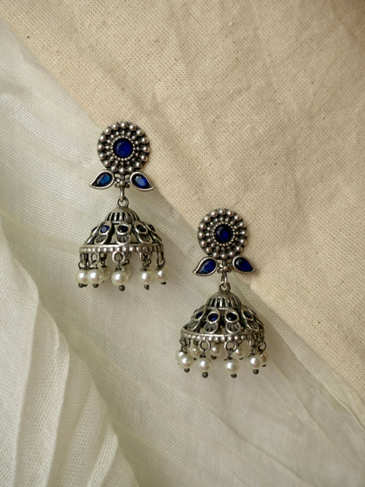 Diya Oxidised Earrings