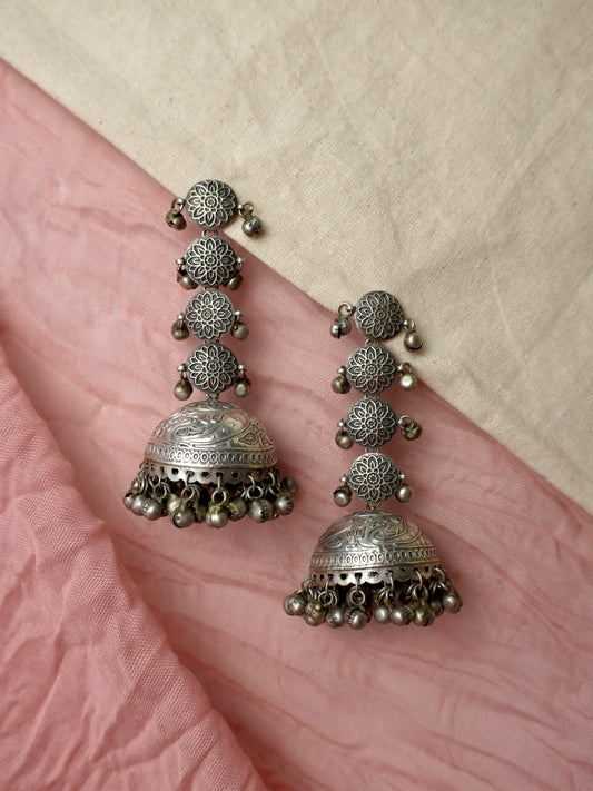 Radhika Oxidised Earrings