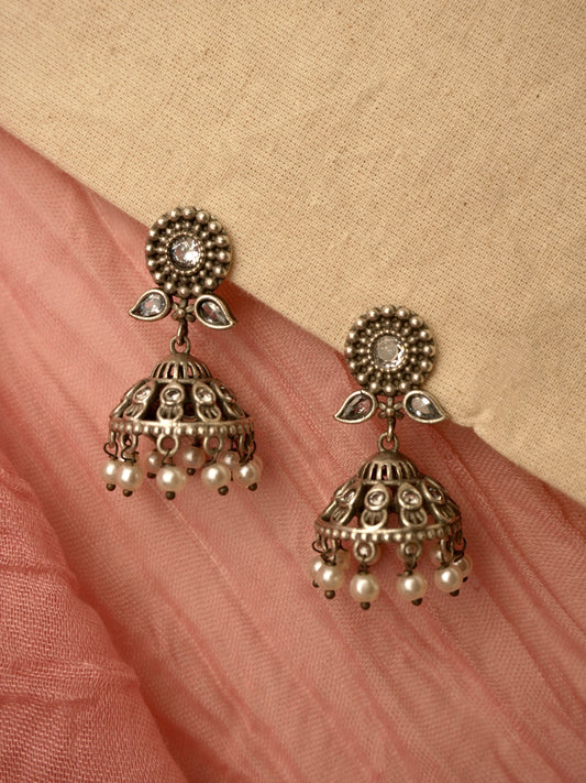 Diya Oxidised Earrings