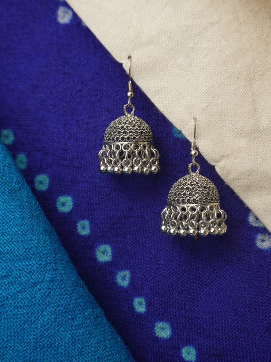 Bhumi Oxidised Jhumka Earrings