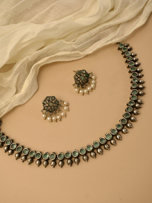 Chaitali Oxidised Necklace Set