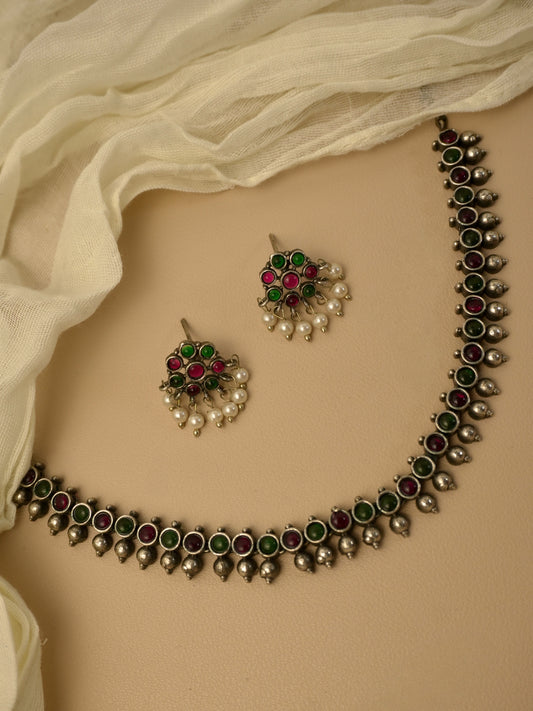 Chaitali Oxidised Necklace Set