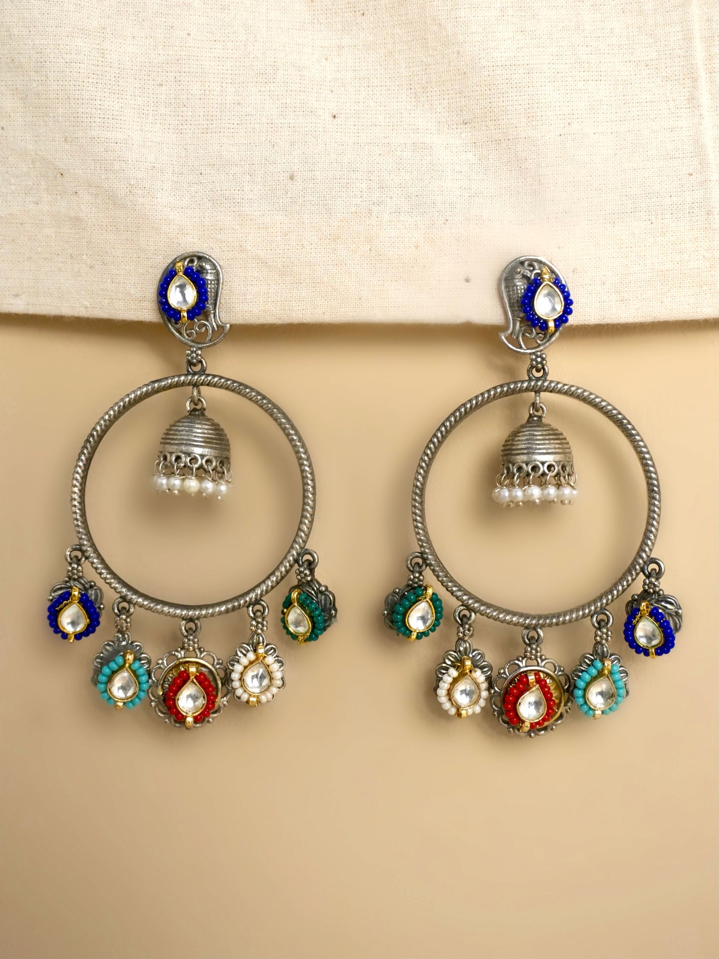 Naisha Oxidised Earrings