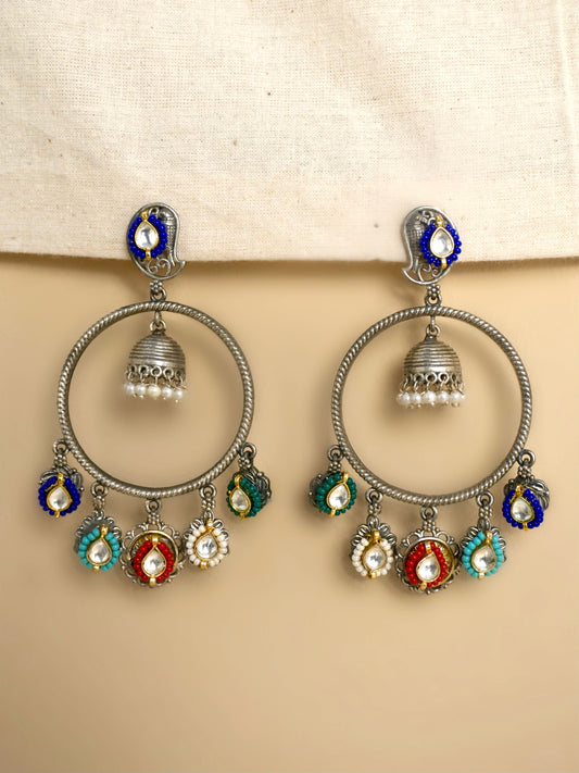 Naisha Oxidised Earrings