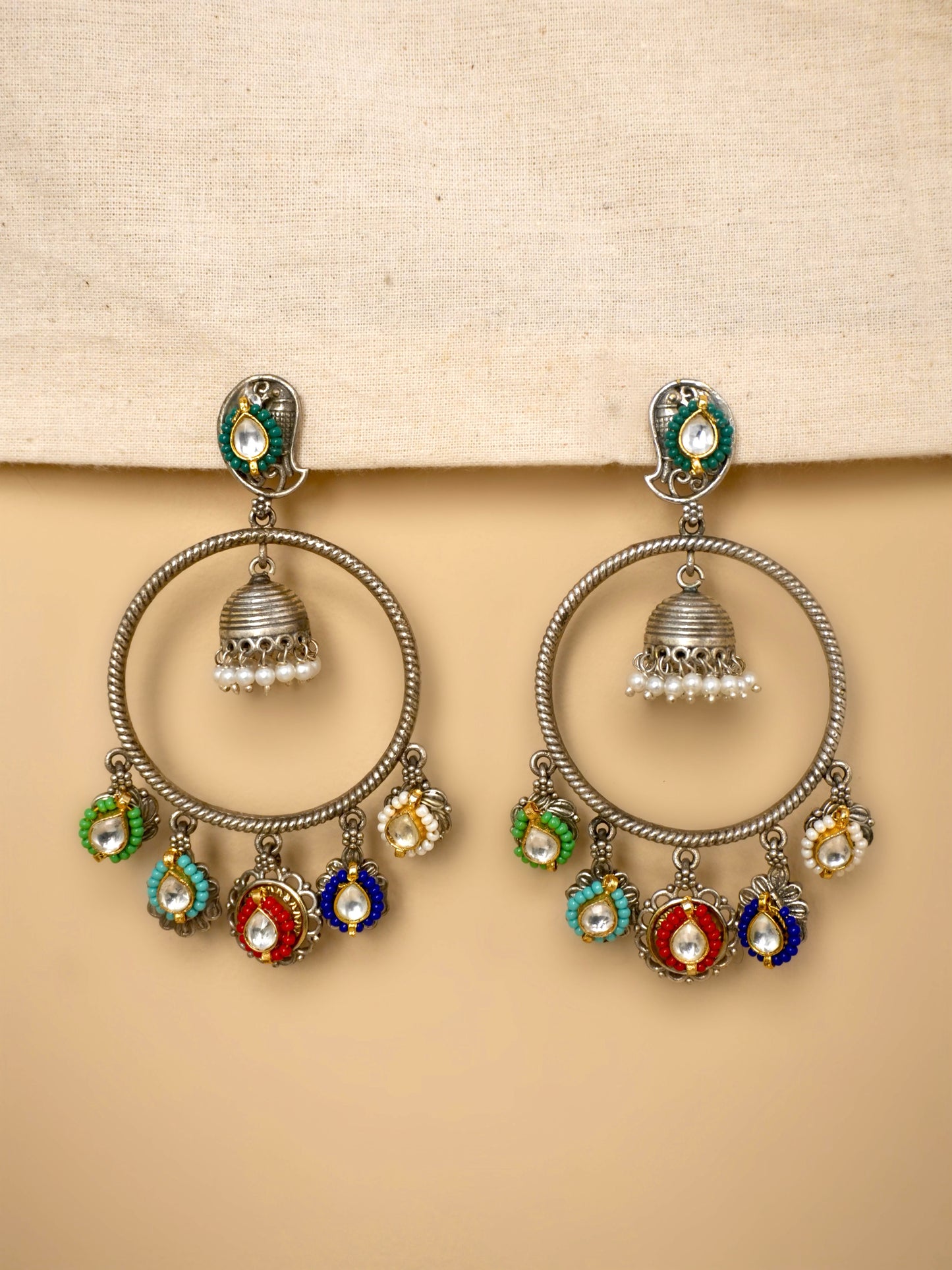 Naisha Oxidised Earrings