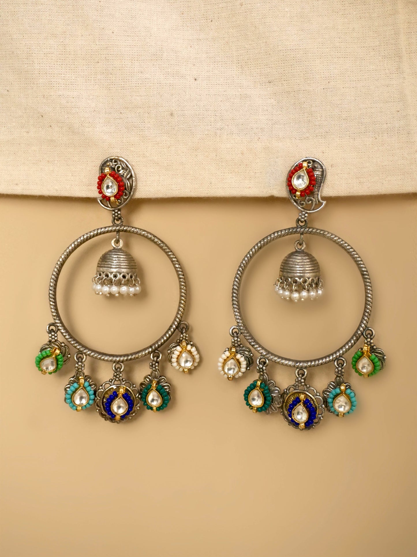 Naisha Oxidised Earrings