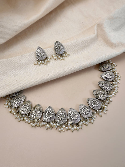 Lipika Oxidised Necklace Set