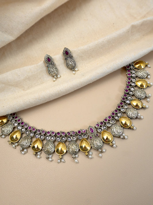 Gauhar Oxidised Necklace Set