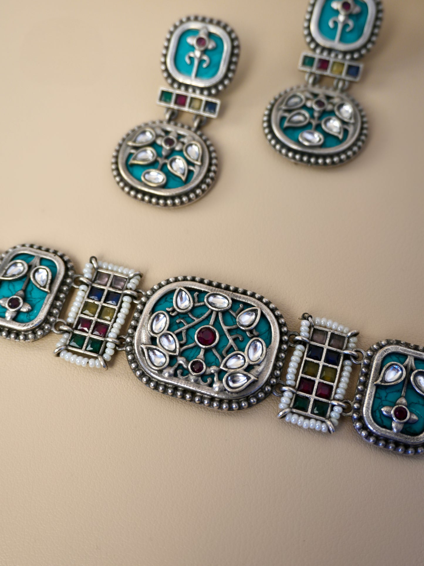 Disha Oxidised Choker Set