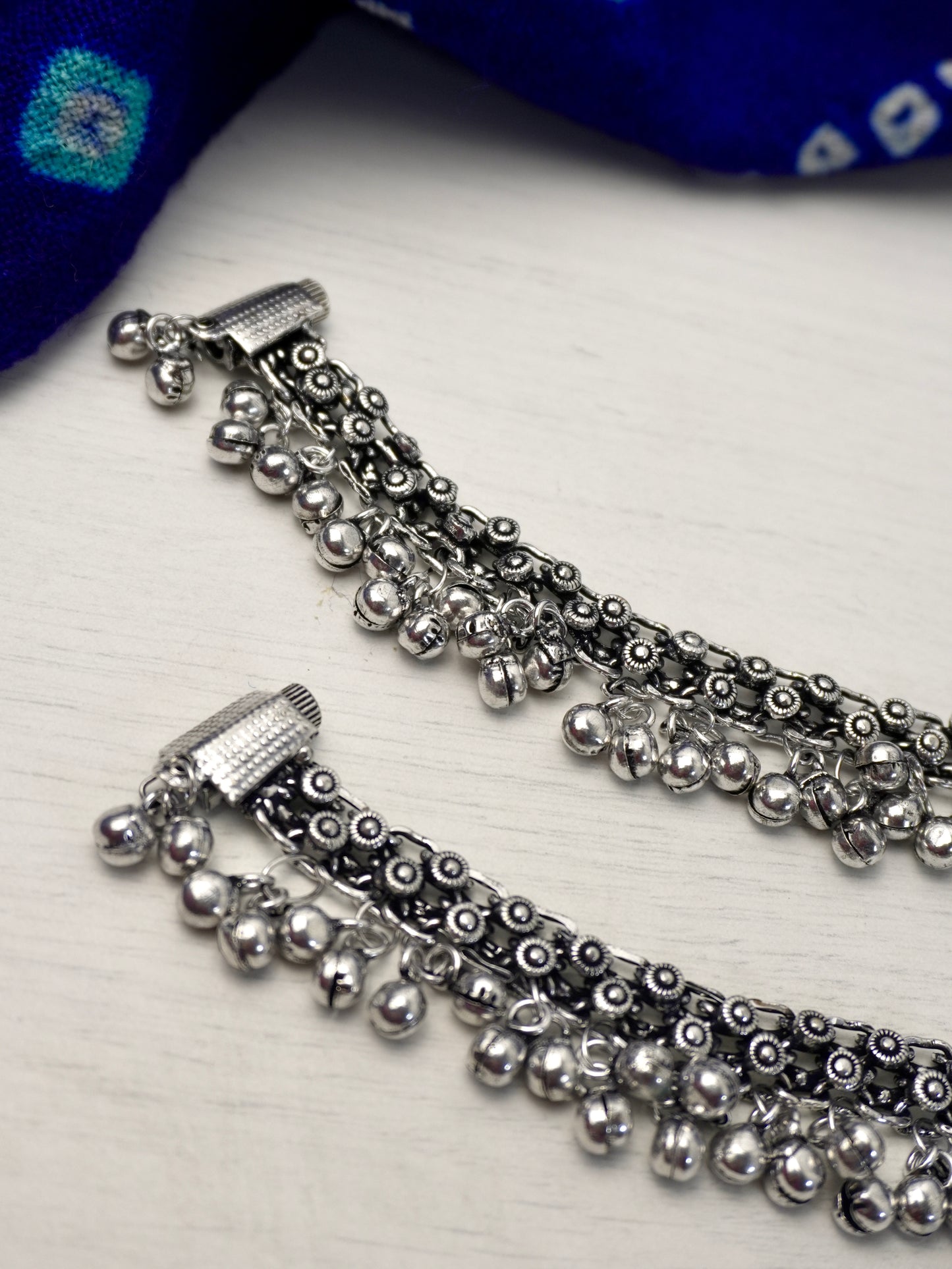 Reva Oxidised Ghungroo Payal