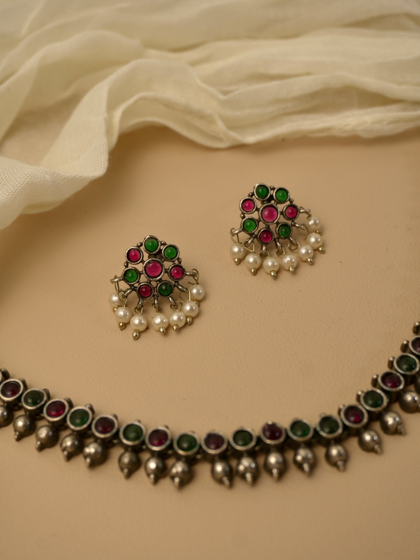 Chaitali Oxidised Necklace Set