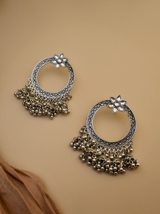 Saumya Oxidised Jhumka Earrings