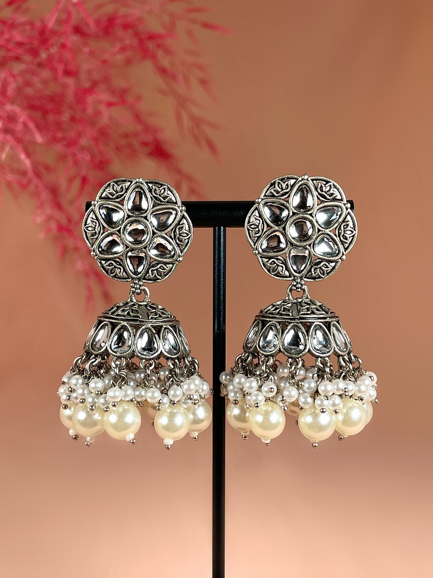 Mansi Oxidised Jhumka Earrings