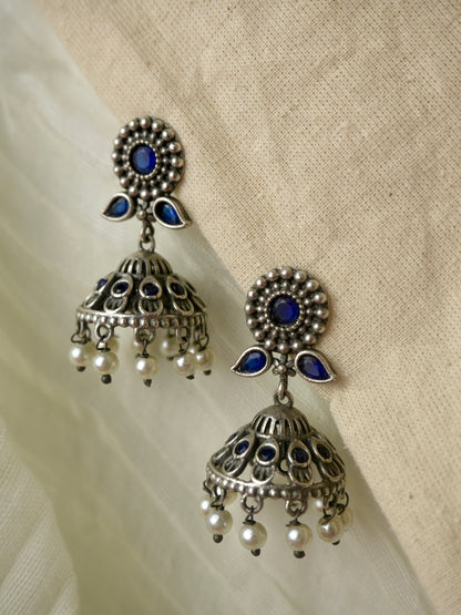 Diya Oxidised Earrings