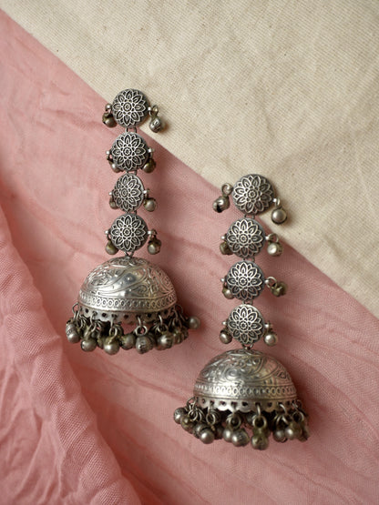 Radhika Oxidised Earrings