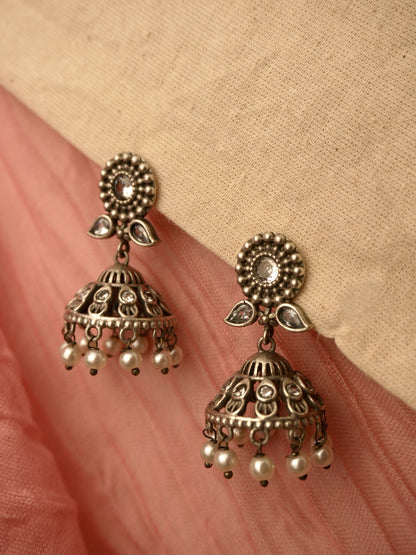 Diya Oxidised Earrings