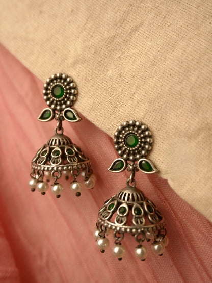Diya Oxidised Earrings