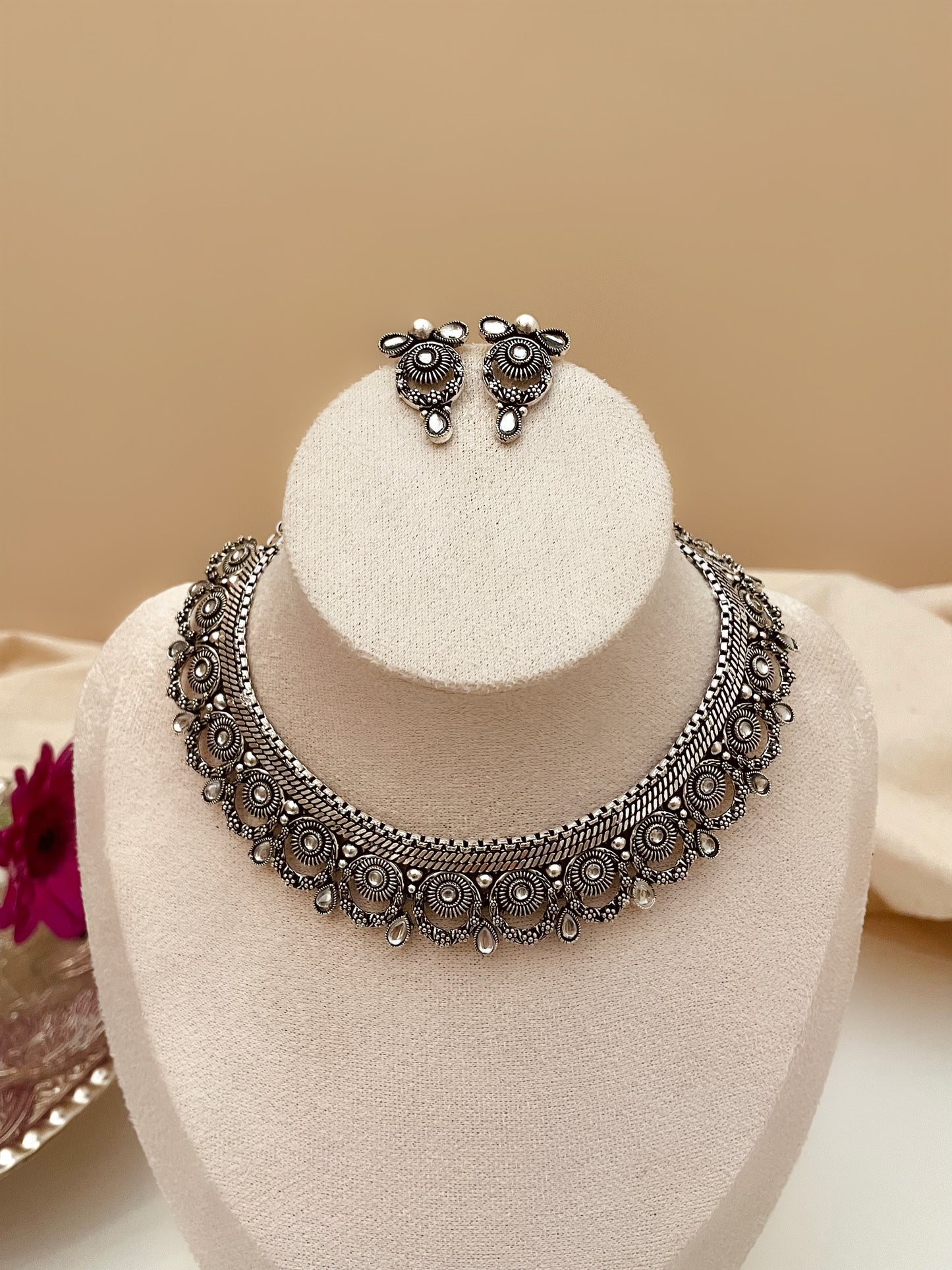 Rajasi Oxidised Necklace Set