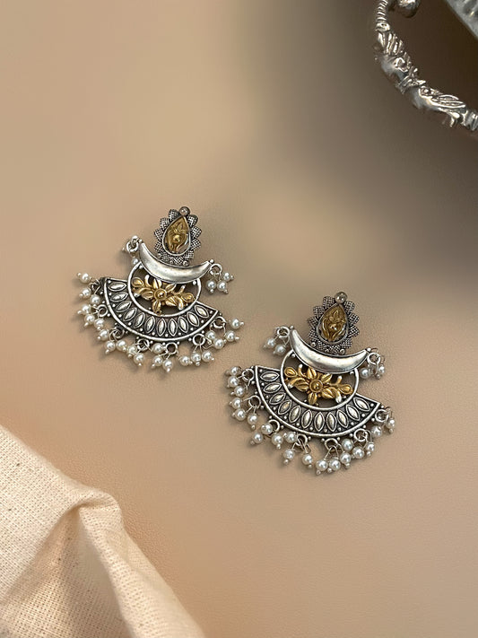 Mythili Oxidised Earrings