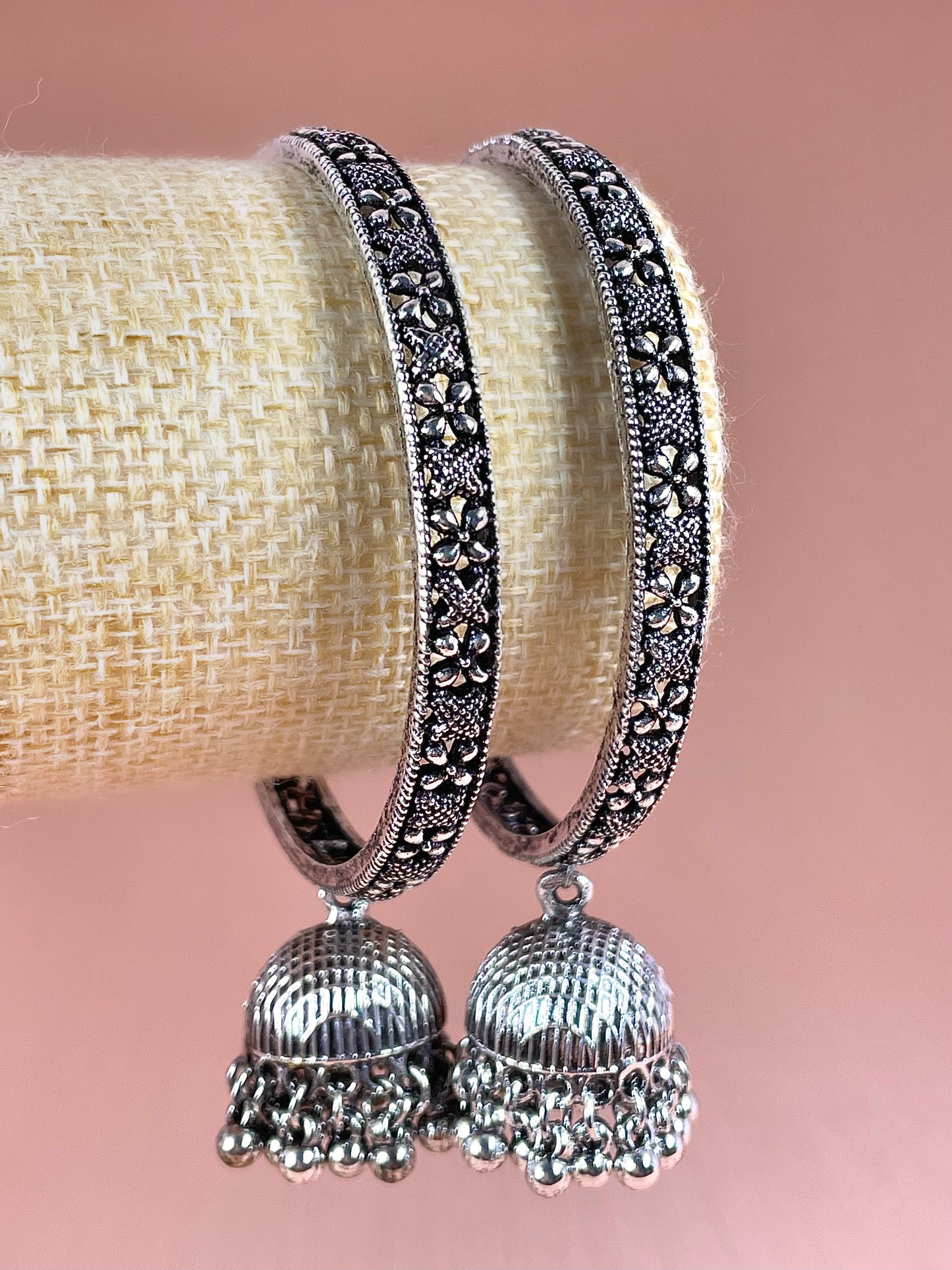 Adhya Oxidised Jhumka Bangles