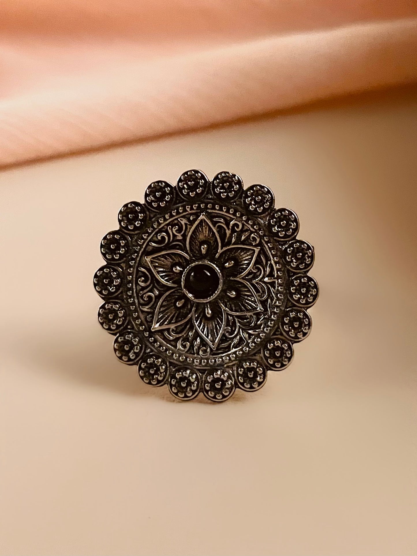 Nibha Oxidised Ring