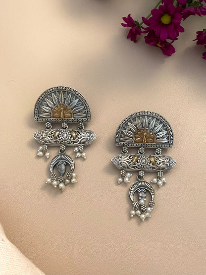 Rukmini Oxidised Earrings