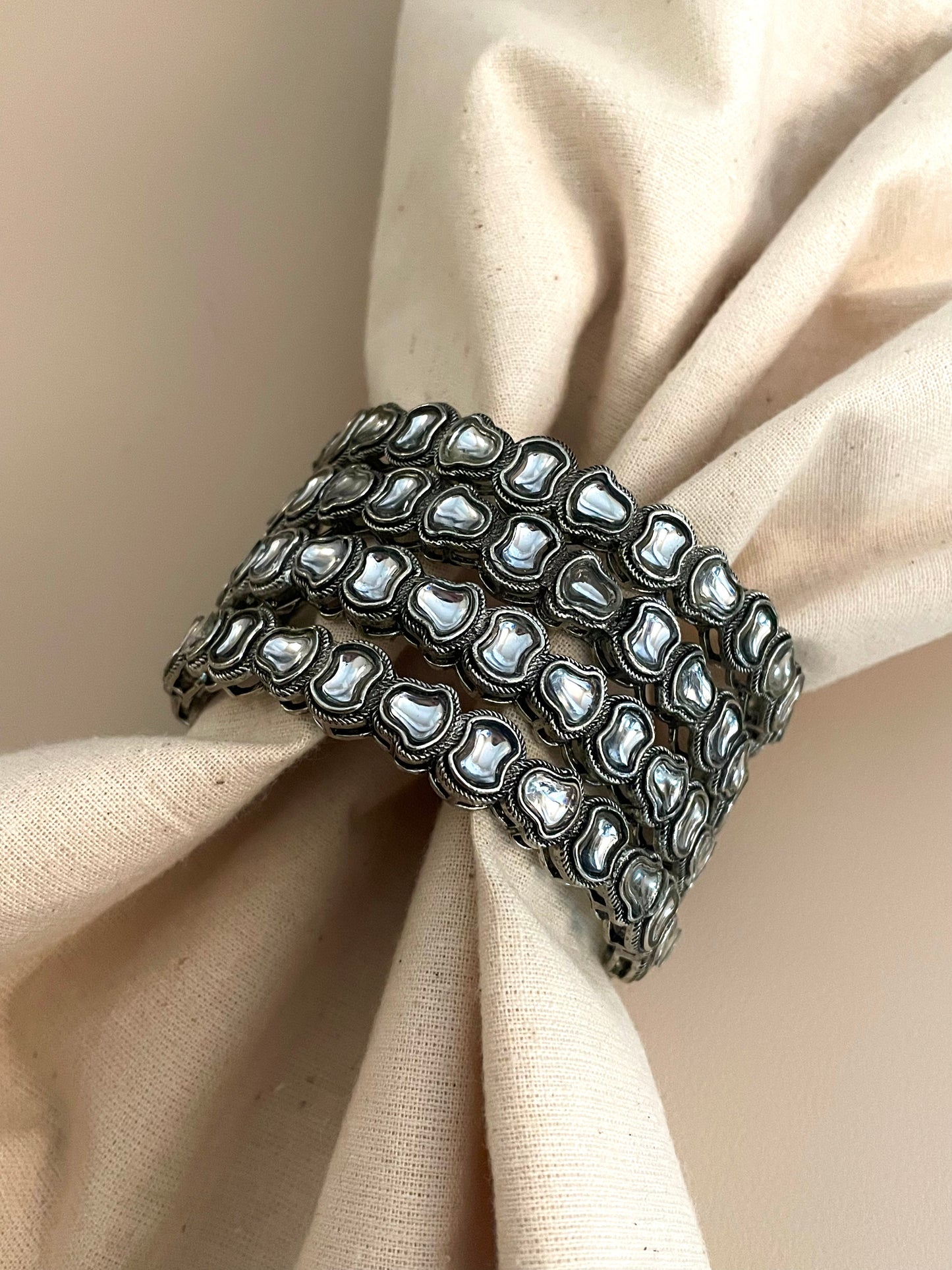 Zora Oxidised Kada Bangles