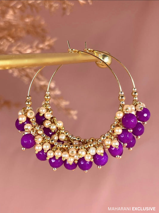 Eka Gemstone Hoops